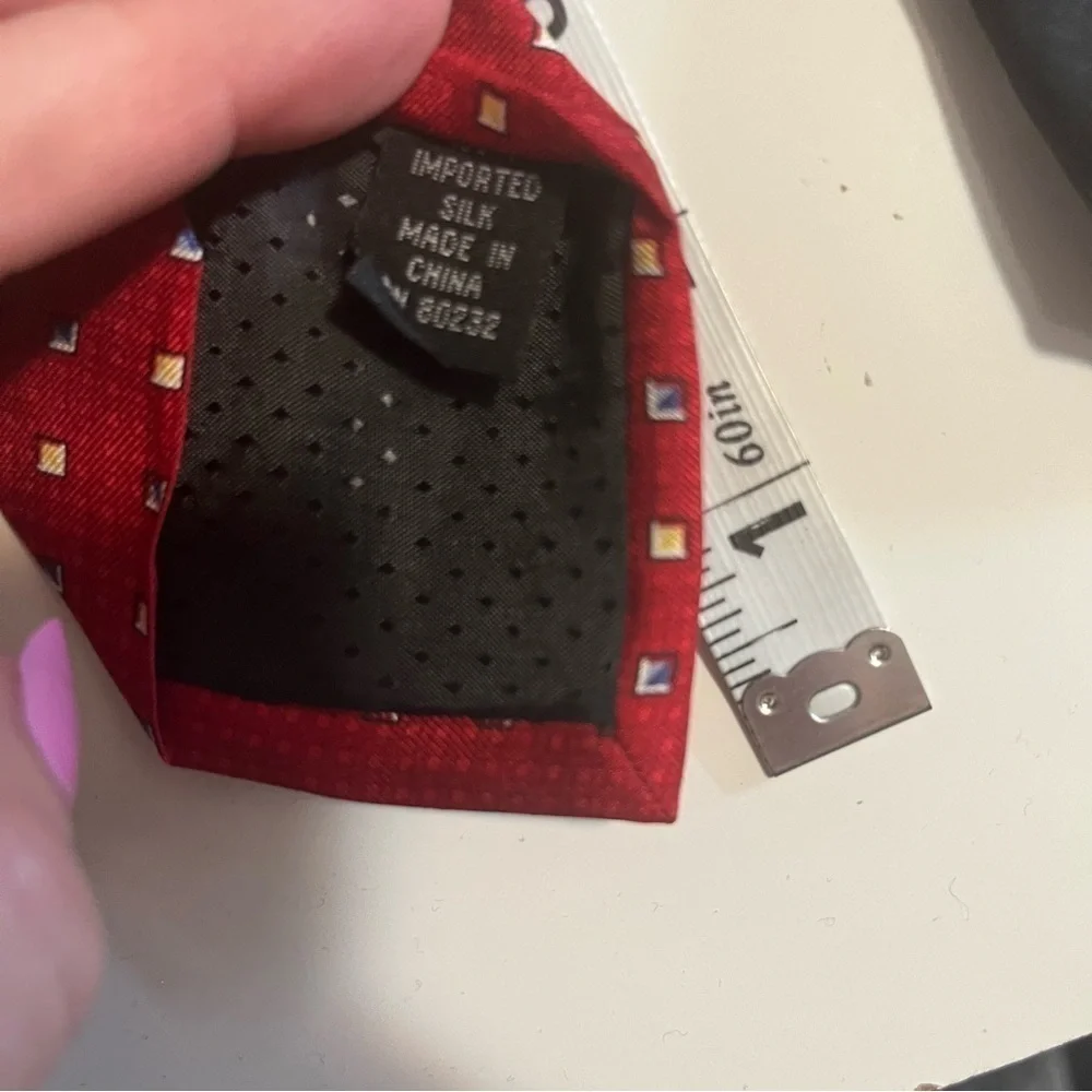 Two Class Club, boys, zipper adjustable neckties. One Red, the other black.